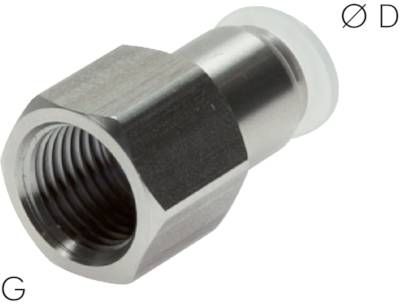 Steckanschluss m. Innengew. G 1/2"-12mm, IQS-PP