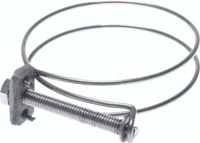 Drahtschlauchschelle 185 - 195mm, 1.4301