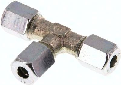 T-Schneidringverschraubung 6 L, Stahl verzinkt