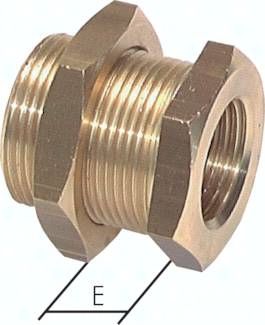 Schottverschraubung G 1/2"-M 28 x 1,5, 16 bar Messing