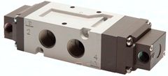 5/3-Wege Pneumatikventil, geschlossen, G 1/4" (Pilot u. Abluft G 1/8")