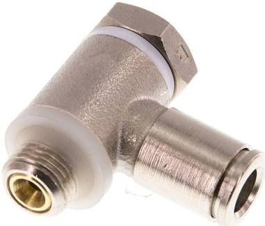 Winkel-Drosselrückschlag-ventil G 1/8"-6mm,abluftregelnd (Standard)