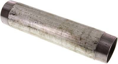 Rohrdoppelnippel R 2"-250mm, 50 bar, Stahlrohr ST 37 verzinkt