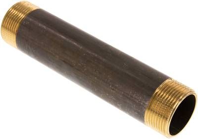 Rohrdoppelnippel G 1 1/4"-180mm, 16 bar Messing