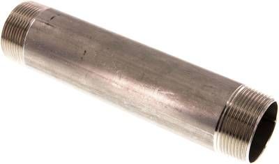 Rohrdoppelnippel R 1 1/2"-200mm, 20 bar 1.4571