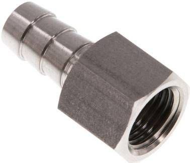 Aufschraub-Schlauchtülle G 1/4"-9mm, 40 bar 1.4571