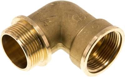 90°-Einschraubwinkel G 1 1/4"(IG)-G 1 1/4"(AG), 16 bar Messing