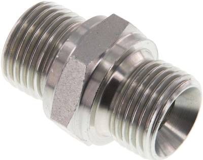 Hydraulik-Doppelnippel G 1/2"-G 1/2", Stahl verzinkt