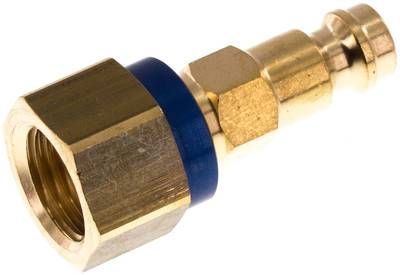 Kupplungsstecker (NW5) G 1/4"(IG), blau, Sechseck SW10