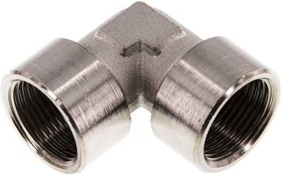 90°-Winkel G 3/4" (IG), 16 bar Messing vernickelt