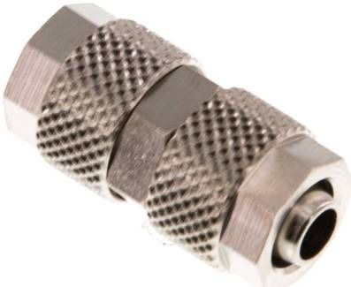 Gerade Verschraubung 8 x 6mm-8 x 6mm, Messing vernickelt
