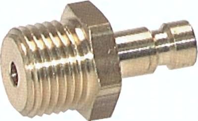 Kupplungsstecker (NW2,7) M 5(AG), Messing