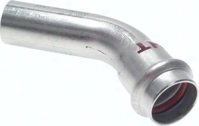 Pressfitting, 45° Bogen, 28mm i/a, Edelstahl