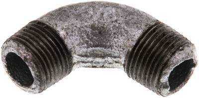 90°-Winkel R 3/8" (AG), 25 bar Temperguss verzinkt