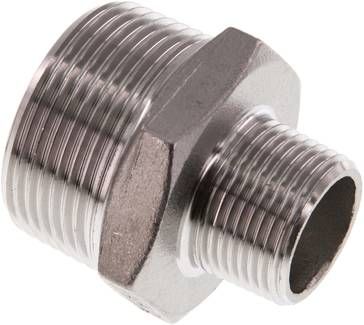 Doppelnippel R 1 1/4"-R 3/4", 16 bar 1.4408