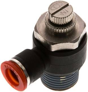 Winkel-Drosselrückschlag-ventil R 1/2"-10mm,zuluftregelnd (Sonderausführung)