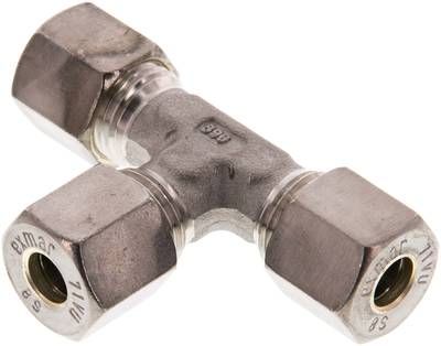 T-Schneidringverschraubung 8 S, Klemmring 1.4571 (NC)