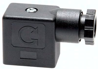 Stecker Größe 1 (Industrienorm B), schwarz