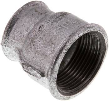 Rundmuffe Rp 1 1/4"-Rp 1", 25 bar Temperguss verzinkt