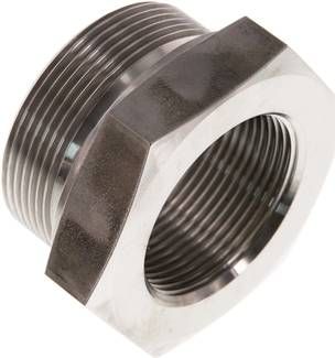 Hydraulik-Reduzierung G 2"(AG)-1 1/2"(IG), 1.4571, Elastomerdichtung