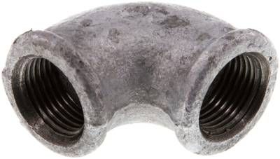 90°-Winkel Rp 3/8" (IG), 25 bar Temperguss verzinkt