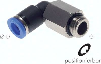 Winkel-Steckanschluss, lang G 1/8"-8mm, IQS-Standard