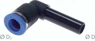 Winkel-Steckanschluss 3mm Stecknippel, 3mm Schlauch