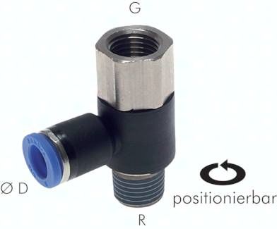 Winkel-Steckanschluss, I/A R 1/8"-8mm, IQS-Standard