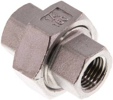 Verschraubung flach dichtend Rp 1/4" (IG),16 bar 1.4408