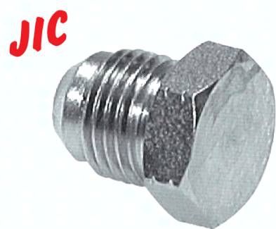 HD-Verschlussstopfen UN 1 1/16"-12(JIC), Stahl verzinkt