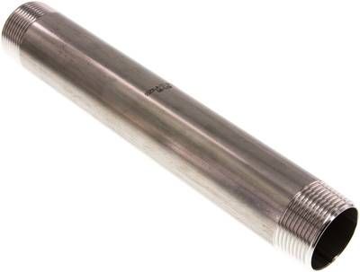 Rohrdoppelnippel R 1 1/4"-250mm, 20 bar 1.4571