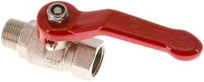 Messing-Kugelhahn, Eco-Line, R / Rp 3/8" (AG/IG), PN 25
