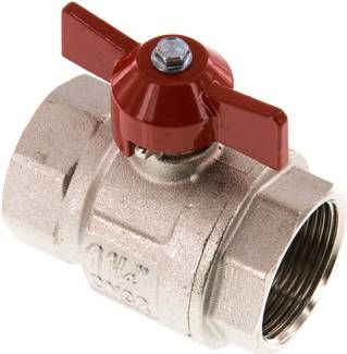 Messing-Kugelhahn, kurz, G 1 1/4", PN 30, voller Durchgang
