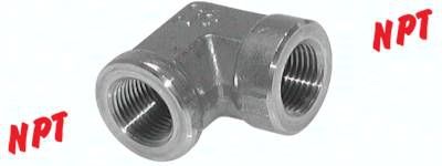 Hochdruck-90°-Winkel NPT 1/4" (IG), V4A
