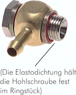 L-Gewindetülle G 1/4"-6mm, Elastikdichtung