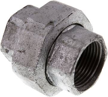 Verschraubung kon. dichtend Rp 1" (IG),25 bar Temperguss verzinkt