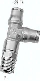 LE-Steckanschluss NPT 3/8"-10mm, Baureihe Edelstahl (NPT)