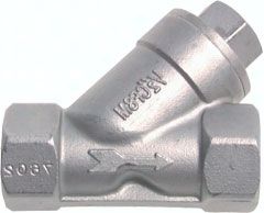 Schrägsitz-Rückschlagventil, G 1", PN 40, Edelstahl