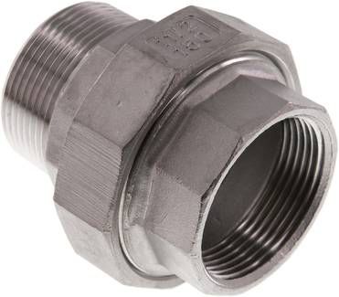 Verschraubung flach dichtend Rp/R 1 1/2" (IG/AG)