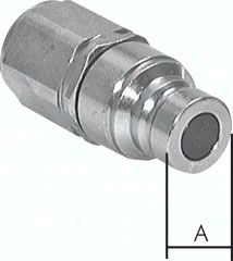 Flat-Face-Kupplung ISO 16028, Stecker Baugr. 4, G 1"(IG)