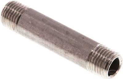 Rohrdoppelnippel R 1/4"-60mm, 20 bar 1.4571