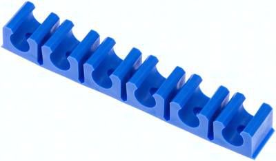 Schlauchklemmleiste, blau 6-fach für 10mm Schlauch