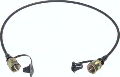 Messschlauch, 630mm, M 16 x 2 - M 16 x 2, Stahl verzinkt