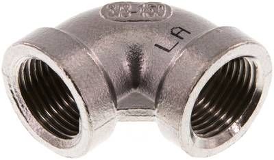 90°-Winkel Rp 3/8" (IG), 16 bar 1.4408