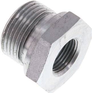 Hydraulik-Reduzierung G 3/4"(AG)-G 3/8"(IG), Stahl verzinkt, Elastomerdichtung