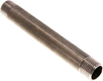 Rohrdoppelnippel R 1/2"-150mm, 20 bar 1.4571