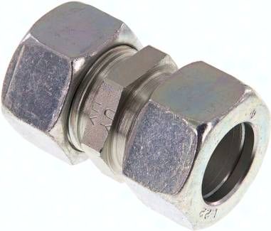 Gerade Schneidringverschrau-bung 22 L, Stahl verzinkt