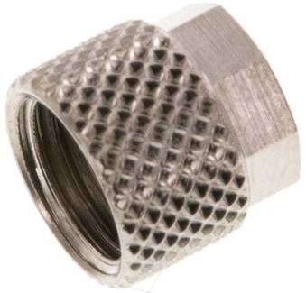 CK-Überwurfmutter 6 x 4mm(M 10 x 1), Messing vernickelt