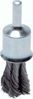 Pinseldrahtbürste 19mm, 6mm Schaft, Edelstahldraht 0,35 mm (6x gezopft)