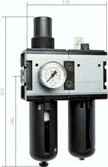 MULTIFIX Wartungseinheit (4), 2-tlg., G 3/4", 0,5 - 16 bar